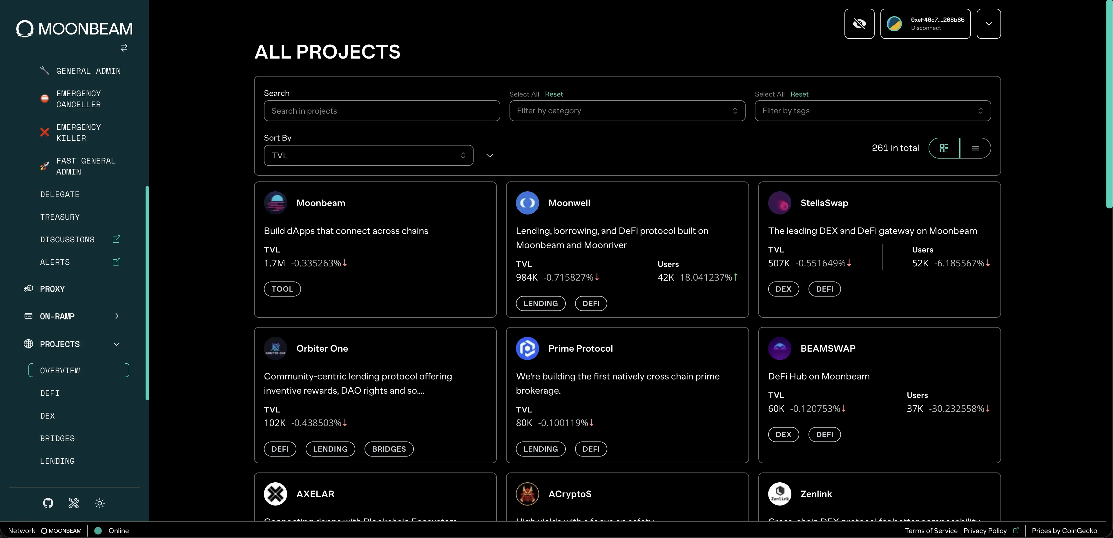 Moonbeam dApp — screenshot 5