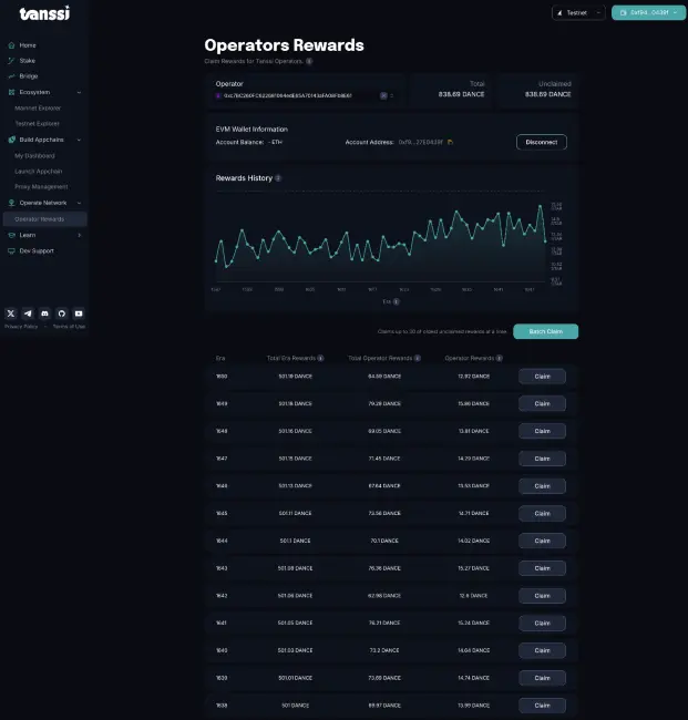 Tanssi dApp — screenshot 5